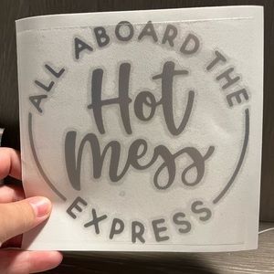 1 Vinyl decal Silver